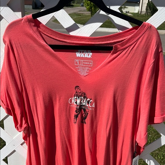 Torrid Lucas Star Wars Chewbacca Classic Fit Clip Neck Top - Picture 6 of 11